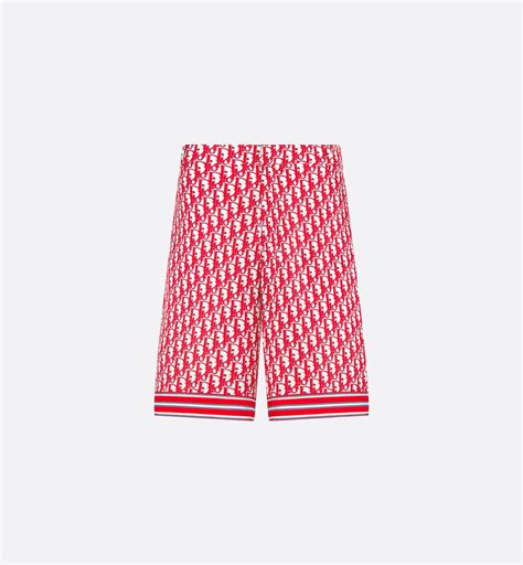 dior bermuda white|Dior Oblique Bermuda Shorts Red and White Silk Twill .